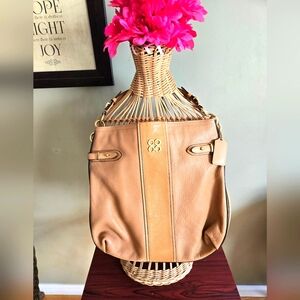 Coach Colette Leather Shoulder Bag  Camel